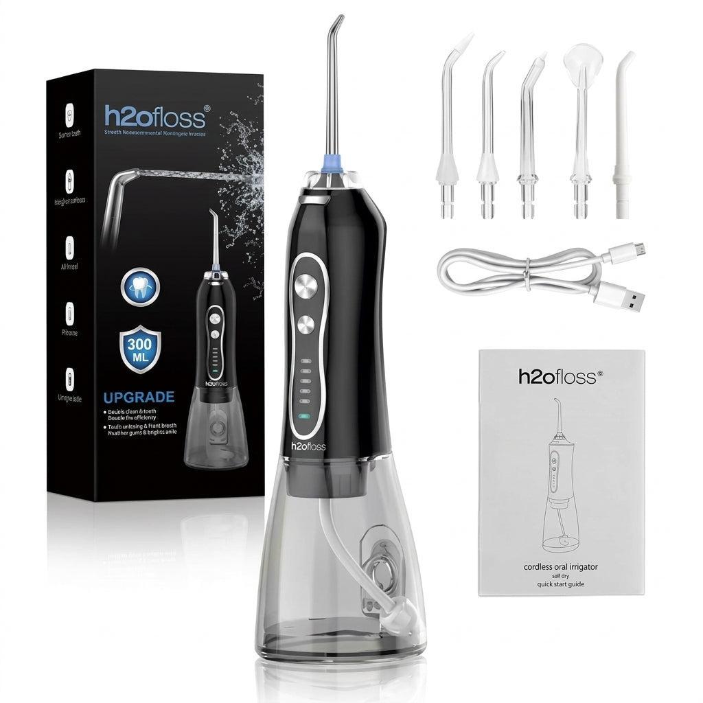 Rechargeable Cordless Water Flosser for Teeth - Portable Oral Irrigator, 5 Modes