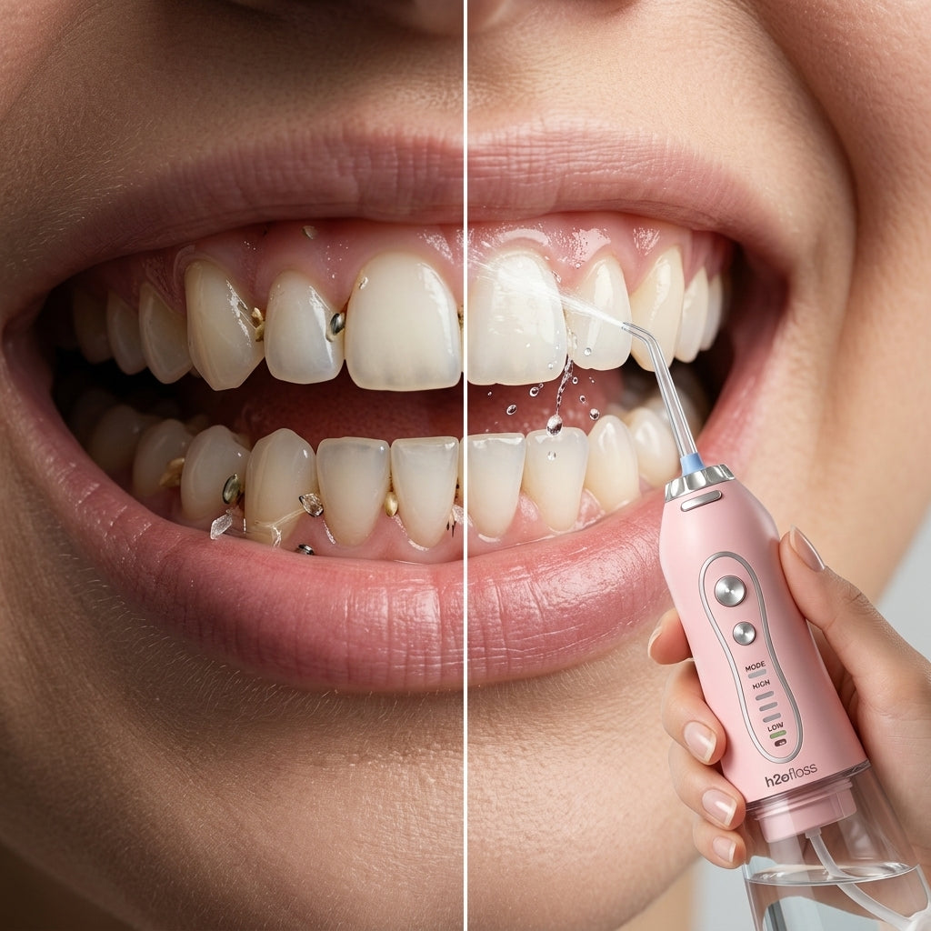 Rechargeable Cordless Water Flosser for Teeth - Portable Oral Irrigator, 5 Modes