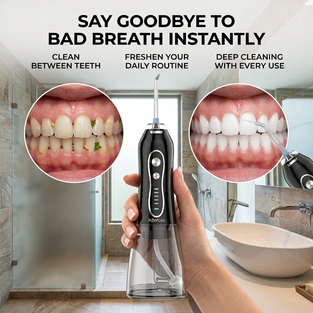 Rechargeable Cordless Water Flosser for Teeth - Portable Oral Irrigator, 5 Modes