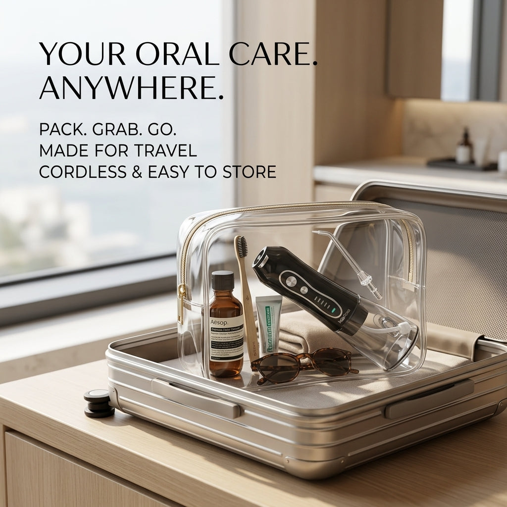Rechargeable Cordless Water Flosser for Teeth - Portable Oral Irrigator, 5 Modes