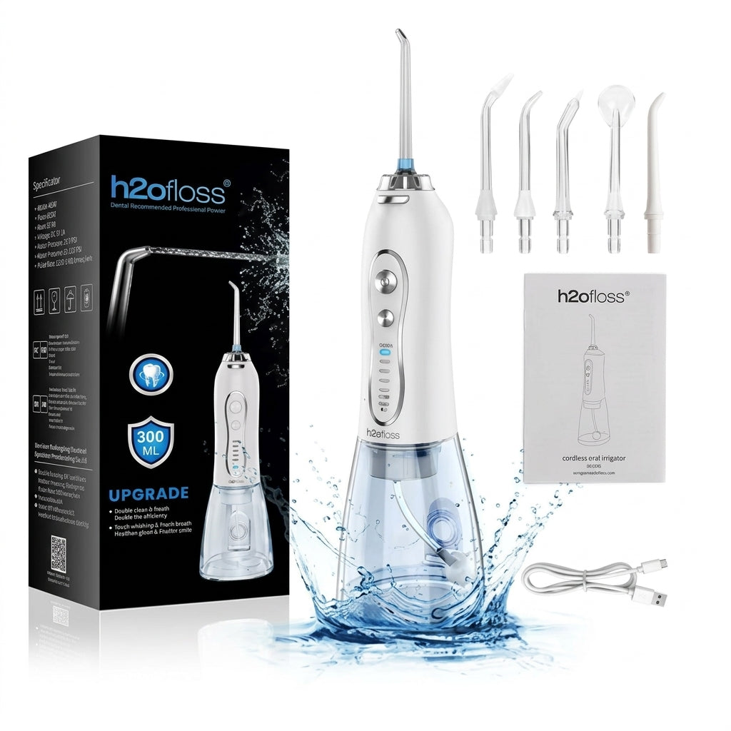 Rechargeable Cordless Water Flosser for Teeth - Portable Oral Irrigator, 5 Modes